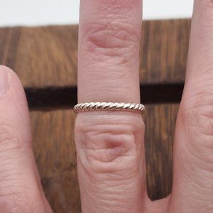 Size 5.5 925 Sterling Silver Plain Braid Ring